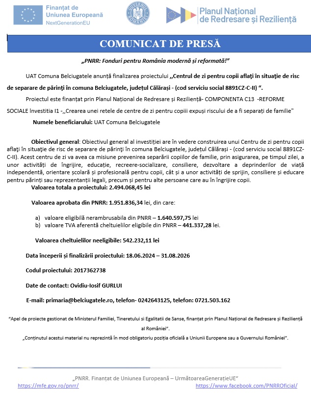 2026 Comunicat de presa Primaria Belciugatele - Finalizare centru de zi 28 August.jpg